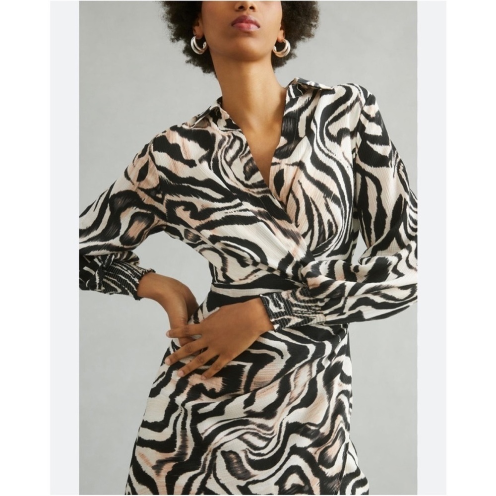RESERVED Zebra Print Long Sleeve Dress